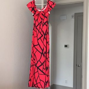 Women’s Long Red and Black Dress